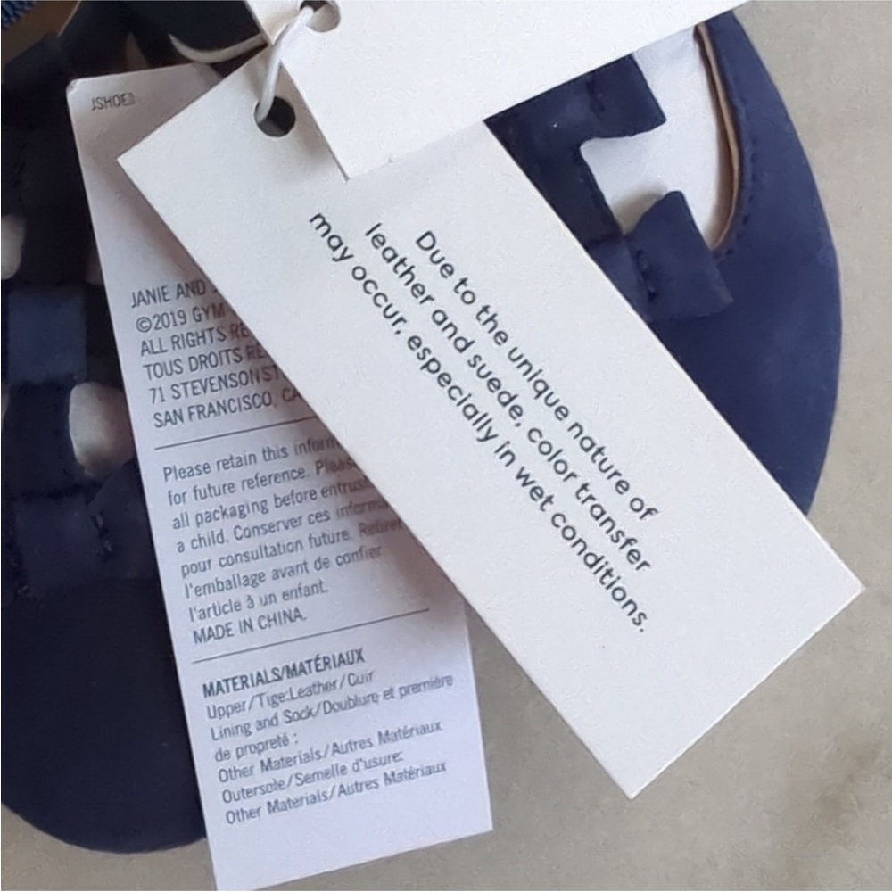 BRAND NEW WITH TAGS Janie and Jack - Blue Bow Baby Shoes - Toddler Size 4 - Picture 6 of 6